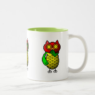 Tasse 2 Couleurs Trois hiboux sages, n'entendent, voient et parlent