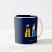 Tasse 2 Couleurs Trois hommes sages en bleu marine (Devant droit)
