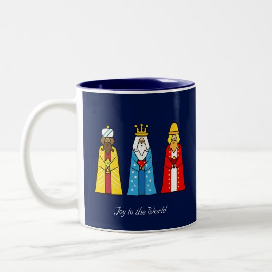 Tasse 2 Couleurs Trois hommes sages en bleu marine (Gauche)