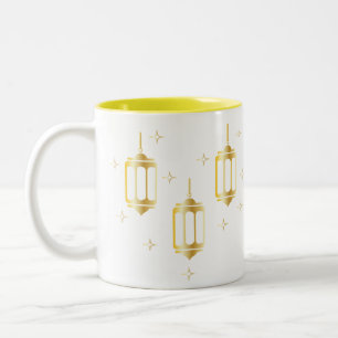 Tasse 2 Couleurs Trois lanternes d'or entourées d'étoiles