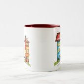 Tasse 2 Couleurs Trois Mignonnes Maisons Whimsques (Centre)