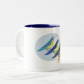 Tasse 2 Couleurs Trois oiseaux (Devant gauche)