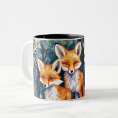 Tasse 2 Couleurs trois petits renards (Devant gauche)