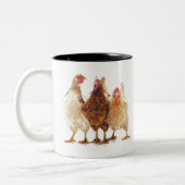 Tasse 2 Couleurs Trois poulets (Gauche)