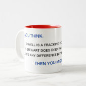 Tasse 2 Couleurs Trois raisons pour être démocrate (Devant gauche)