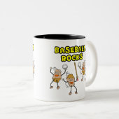 Tasse 2 Couleurs Trois rochers de baseball (Devant droit)