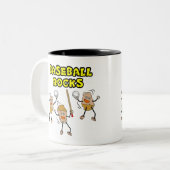 Tasse 2 Couleurs Trois rochers de baseball (Devant gauche)