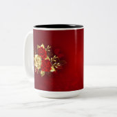 Tasse 2 Couleurs Trois Roses de bijoux (Devant gauche)