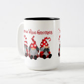 Tasse 2 Couleurs trois sages nains amusants Noël (Devant gauche)