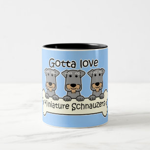 Tasse 2 Couleurs Trois Schnauzers miniatures