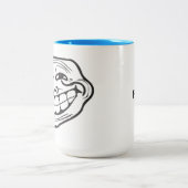 Tasse 2 Couleurs Troll LeMe Memes TROLLIN VISAGE DRÔLE - MODIFIABLE (Centre)