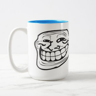 Tasse 2 Couleurs Troll LeMe Memes TROLLIN VISAGE DRÔLE - MODIFIABLE