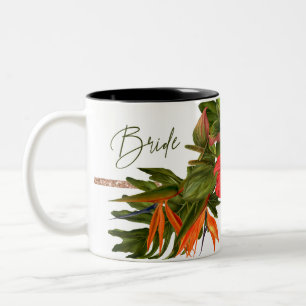 Tasse 2 Couleurs Tropical Breeze Mariage Mémoire Rose Gold Mariée M