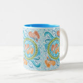 Tasse 2 Couleurs Tropical Koi Mandala (Devant droit)