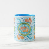 Tasse 2 Couleurs Tropical Koi Mandala (Centre)