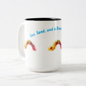 Tasse 2 Couleurs Tropical Summer Vibes T-Shirt (Devant gauche)