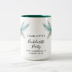 Tasse 2 Couleurs Tropicales Palmiers Enterrement de Vie de Jeune Fi