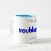 Tasse 2 Couleurs troublemom! - bleu de base (Devant gauche)
