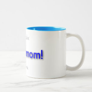 Tasse 2 Couleurs troublemom! - bleu de base