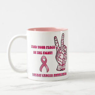 Tasse 2 Couleurs Trouvez votre conscience de la paix du cancer du s