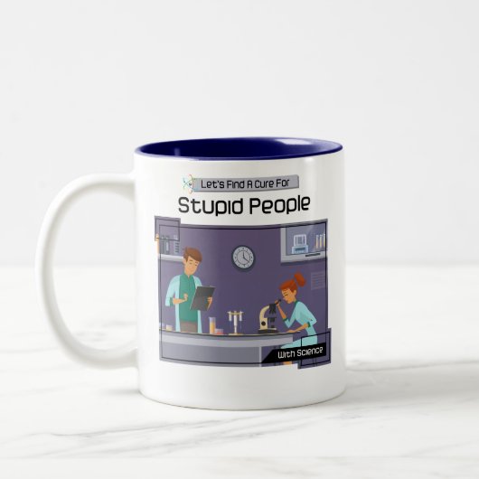 Tasse 2 Couleurs Trouvons un traitement pour les personnes (Gauche)