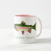 TASSE 2 COULEURS TRUITE ARC-EN-CIEL (Devant droit)