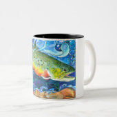 Tasse 2 Couleurs Truite de ruisseau (Devant droit)