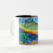 Tasse 2 Couleurs Truite de ruisseau (Devant gauche)