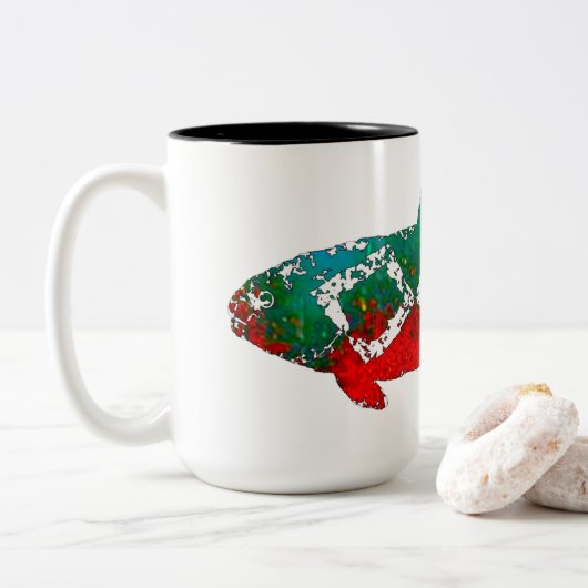 Tasse 2 Couleurs Truitte de roche (Avec donut)