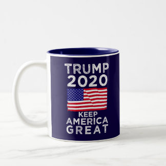 Tasse 2 Couleurs Trump 2020 : Garder l'Amérique grande