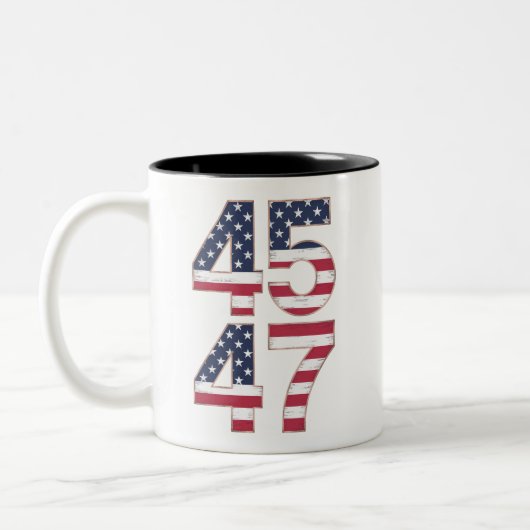 Tasse 2 Couleurs Trump 2024 45 47 (Gauche)