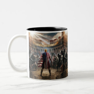 Tasse 2 Couleurs Trump décrit comme un gladiateur dans un roman ant