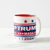 TASSE 2 COULEURS TRUMP~MAGA~2024 (Devant droit)