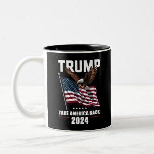 Tasse 2 Couleurs Trump Reprenez l'Amérique Élection Américaine 2024