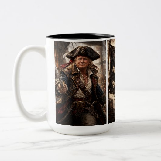 Tasse 2 Couleurs Trump the Pirate (Gauche)