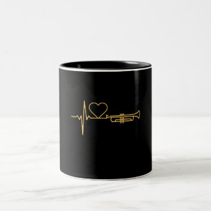Tasse 2 Couleurs Trumpet - Trumpet Hearbeat cadeau