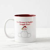 Tasse 2 Couleurs Tshirts et cadeaux de maman et papa's Snuggle Bear (Gauche)