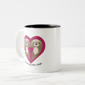 Tasse 2 Couleurs Tu Es Ma Moitié D'Otter (Devant gauche)