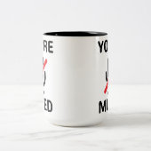 Tasse 2 Couleurs Tu es muet, tu es muté (Centre)