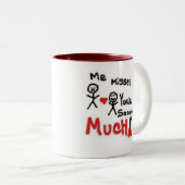Tasse 2 Couleurs Tu Me Manques Tant De Caricature (Devant droit)