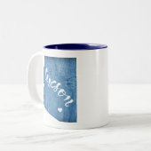 Tasse 2 Couleurs Tucson Arizona Wood Grain (Devant gauche)