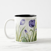 Tasse 2 Couleurs Tulipe de printemps pourpre (Gauche)