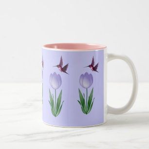 Tasse 2 Couleurs Tulipe et colibri