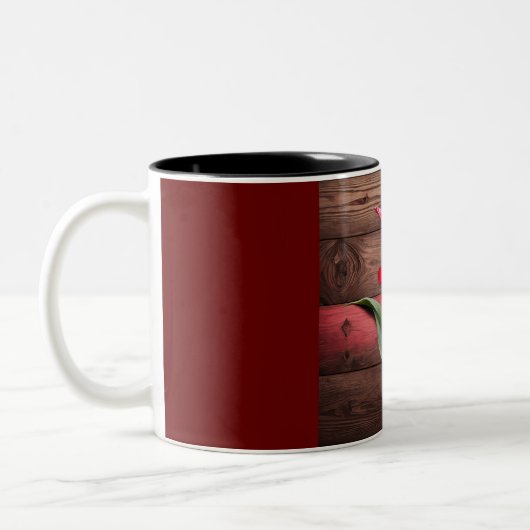 Tasse 2 Couleurs Tulipe rouge (Gauche)