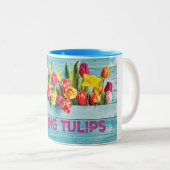 Tasse 2 Couleurs Tulipes de printemps (Devant droit)