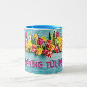 Tasse 2 Couleurs Tulipes de printemps (Centre)