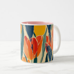 Tasse 2 Couleurs Tulipes Lumière de Printemps