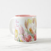 Tasse 2 Couleurs Tulipes pascales Pastel (Devant gauche)