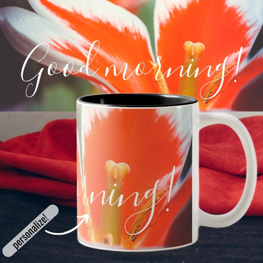 Tasse 2 Couleurs Tulipes rouges