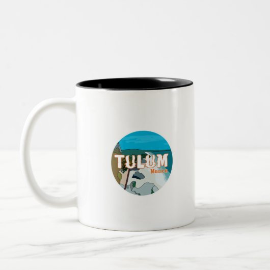 Tasse 2 Couleurs Tulum Mexique Grande idée cadeau (Gauche)